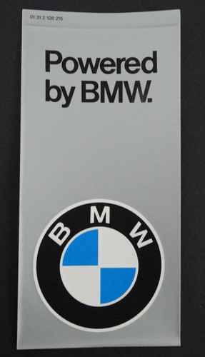 Werbe aufkleber powered - powered, bmw