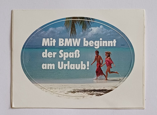 Bmw werbeaufkleber vintage - werbeaufkleber,