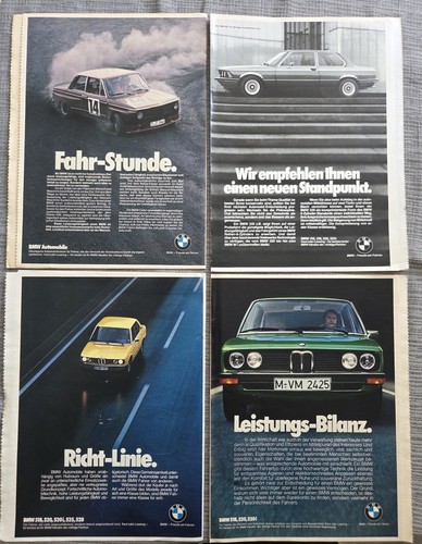 Bmw werbebilder 70er - bmw, jahre