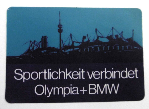 Werbe aufkleber bmw olympia - bmw,