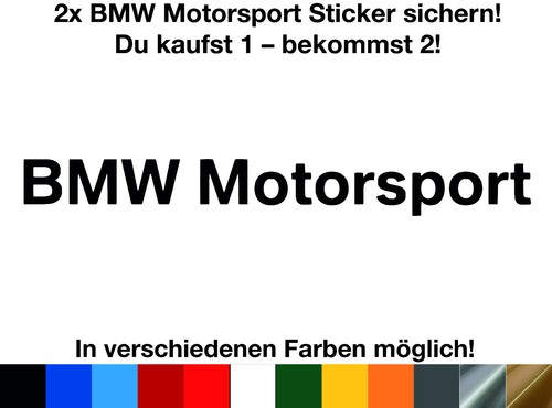 Bmw motorsport aufkleber auto - motorsport,