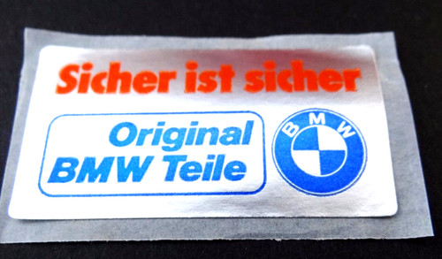 Werbe aufkleber original bmw - original,